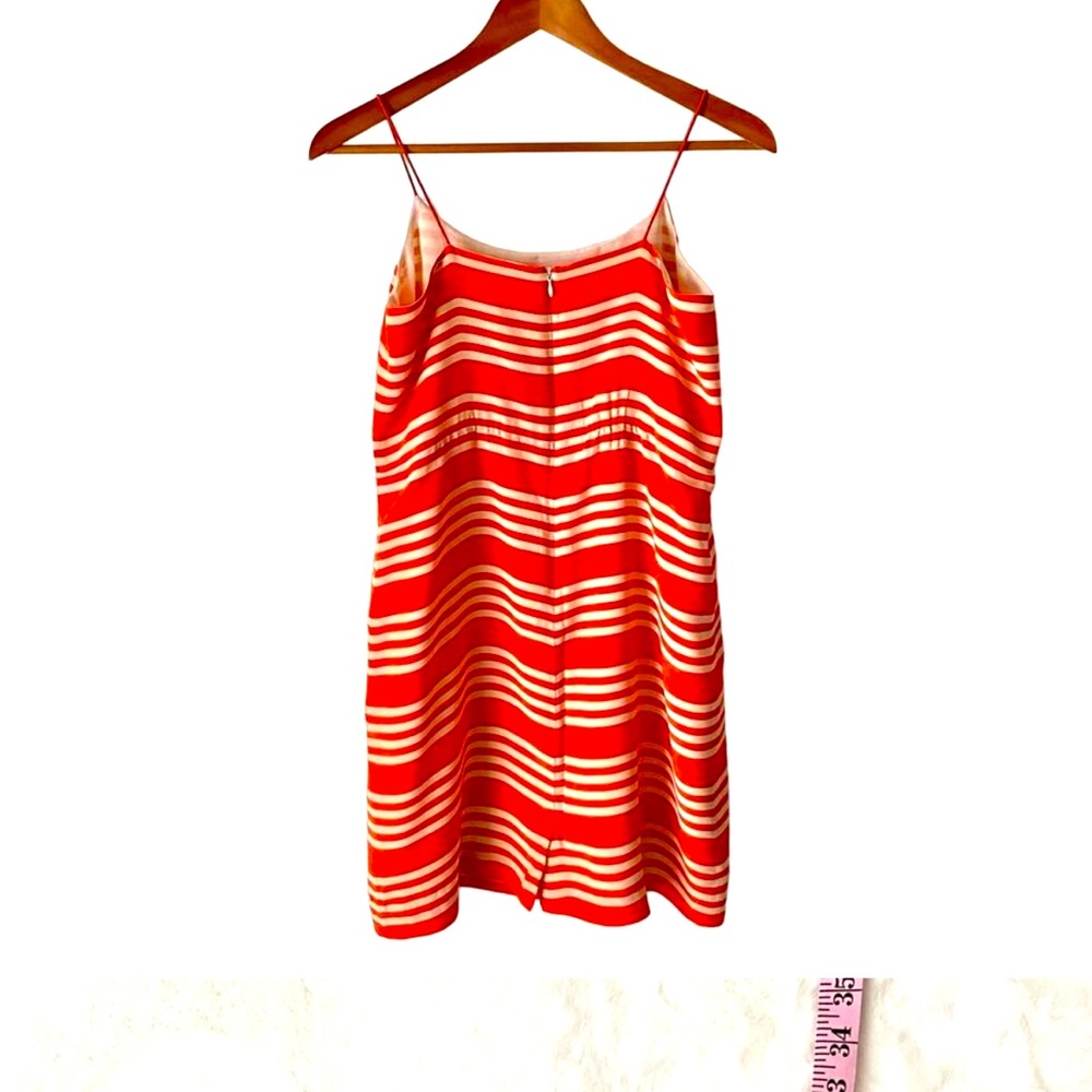 Silk orange stripe jcrew dress